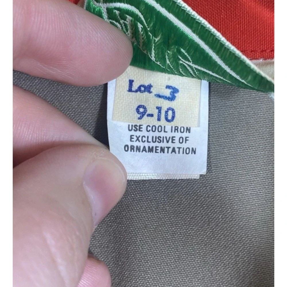 ILGWU Vintage Shirt Dress Patty O'Neil Belted Size 9/10 70s Western Cowgirl Boho - Picture 7 of 11